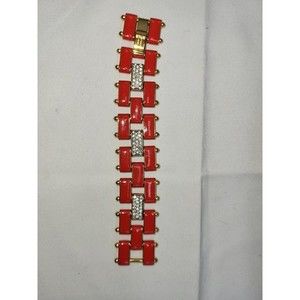 Juicy Couture red enamel and gold-tone bracelet
